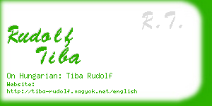 rudolf tiba business card